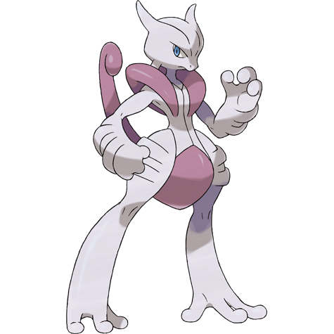 [Ilustración oficial de Mega-Mewtwo X]