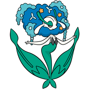 [Ilustración oficial de Florges Flor Azul]