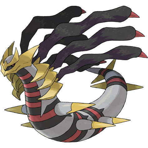 [Ilustración oficial de Giratina Forma Origen]