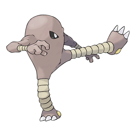 [Ilustración oficial de Hitmonlee]